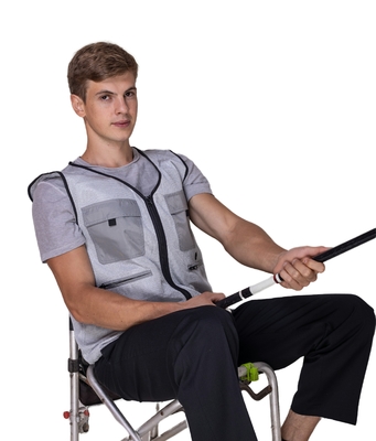 Wear-Resistant Mesh Cooling Jacket with 3 Gear Speed Regulation and USB Rechargeable Design