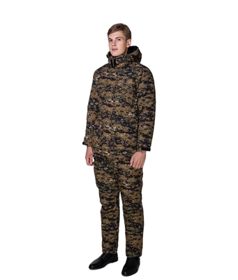 Dyed Processing Type Camouflage Padded Jacket for Winter Outdoor Adventures