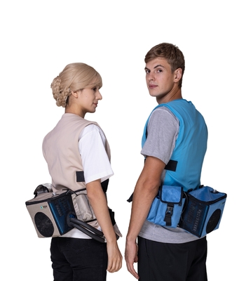 Breathable Khaki Wearable Micro Compressor Cooling Vest with Rechargeable Ventilation