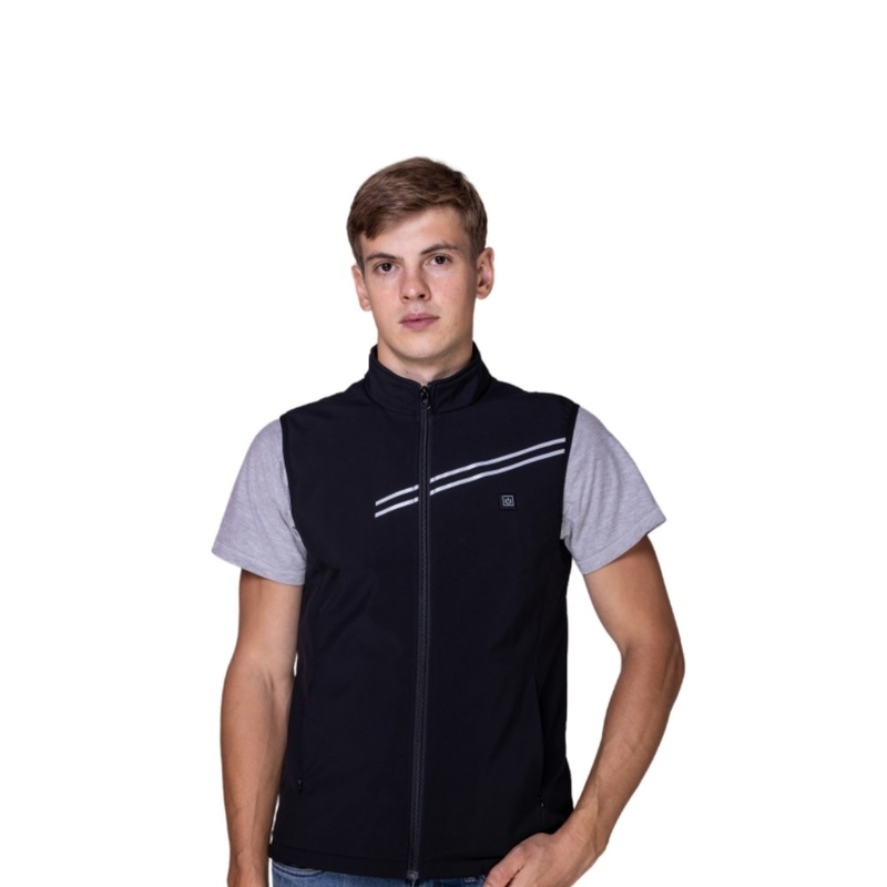 Regular Length Winter Outdoor Heating Vest with Zipper Closure and Heating