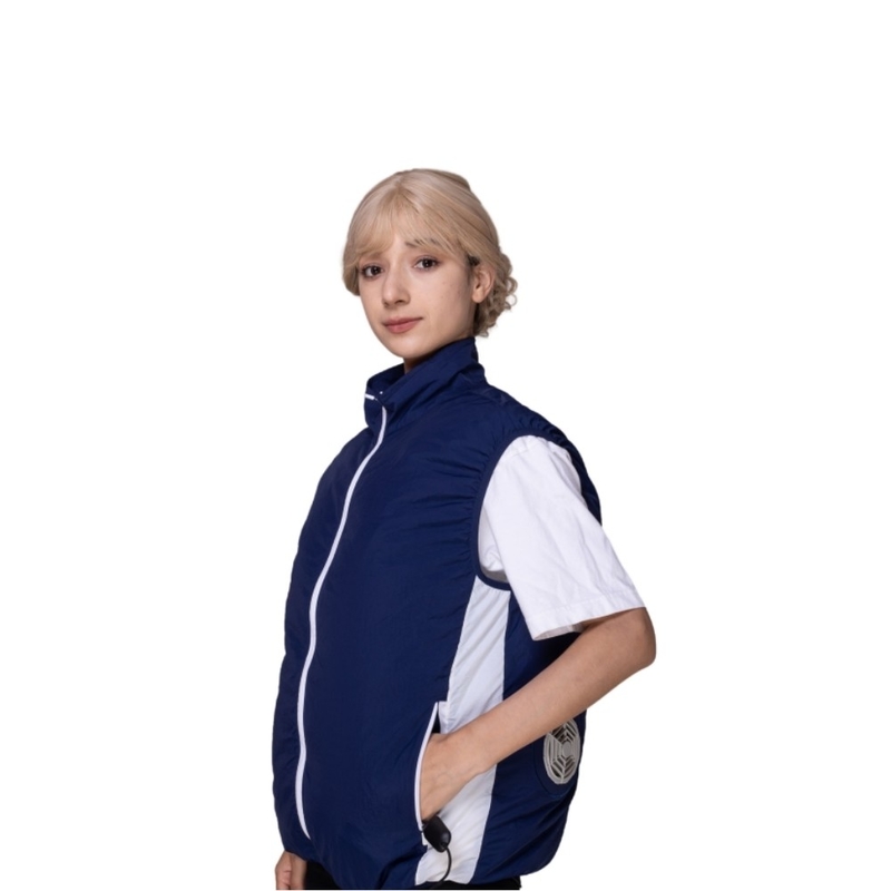 Regular Length Quick-Drying Polyester Fabric Fan-Cooling Vest for Hot Environments