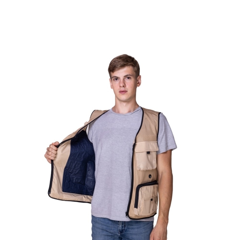 3XL Size Cooling Vest For Photographers And Good None Weaving Method Hot Environment
