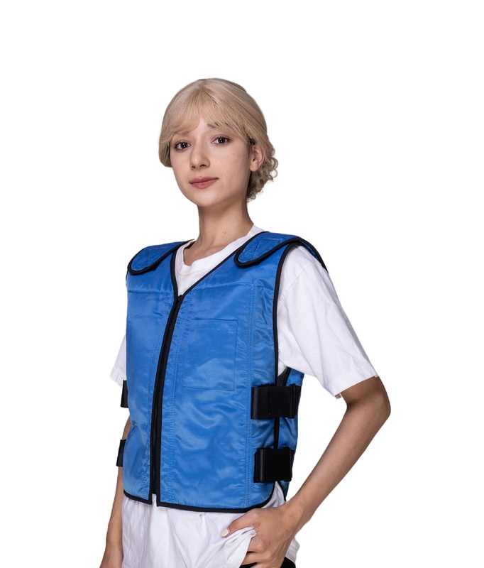 100% Polyester Nonwoven Weaving Method Cooling Vest with Phase Change Material Ice Pack
