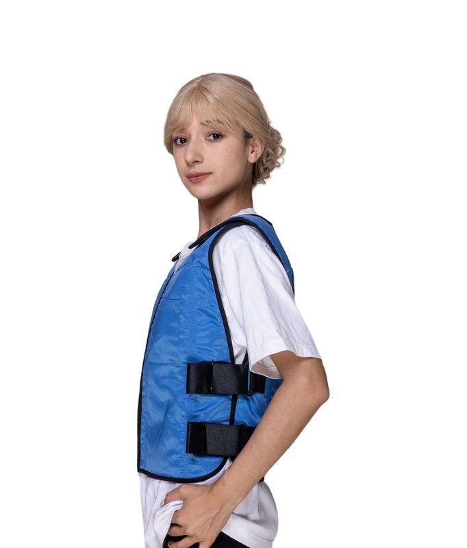 100% Polyester Nonwoven Weaving Method Cooling Vest with Phase Change Material Ice Pack