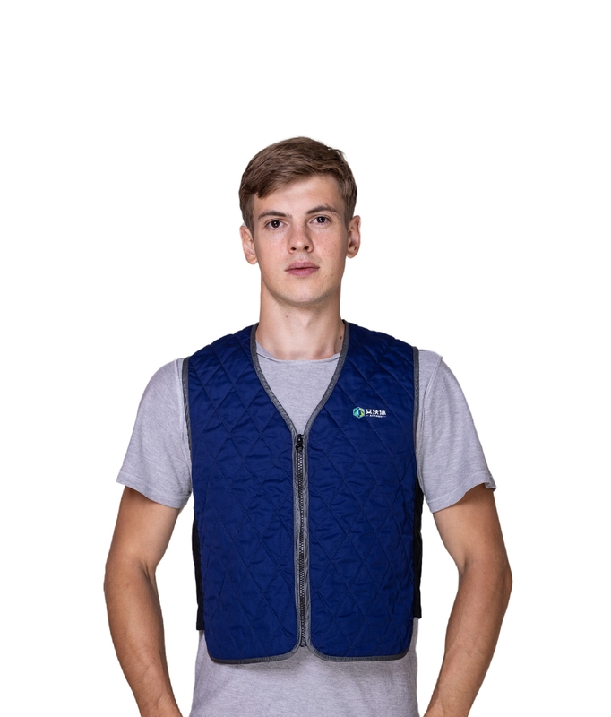 Outdoor Work Safety Vest with Zipper Closure Water Evaporative Refrigeration Cooling