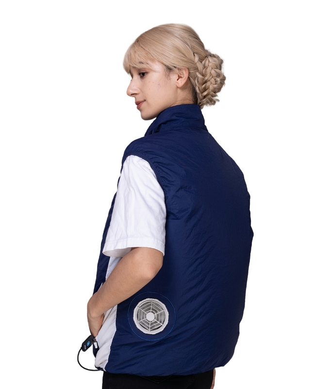Outdoor Work Cooling Vest with Fan and Breathable Quick-drying Polyester Fabric