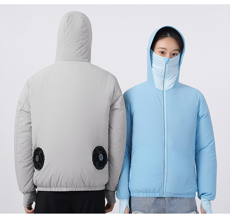 Quick-drying Polyester Fabric Shell Material Sun Protection Fan Clothing For Outdoor